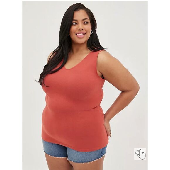 TORRID RUST V NECK FOXY TANK - SZ 4 - Picture 1 of 5